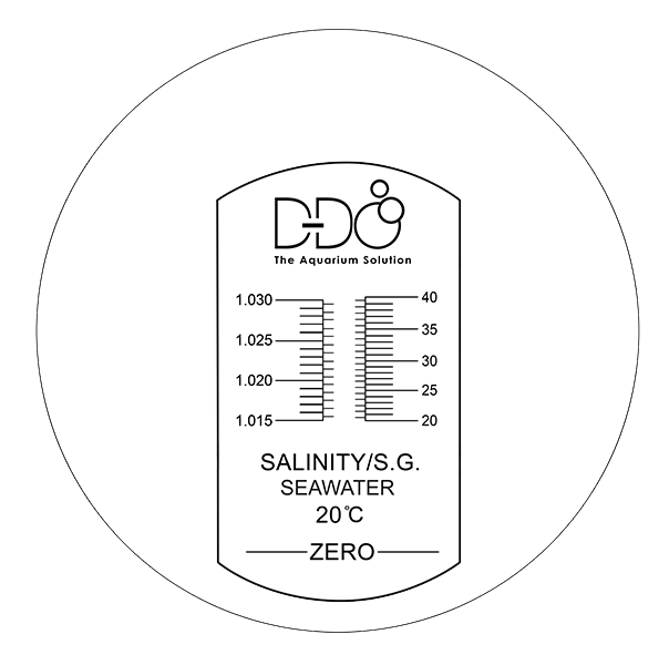 D-D Meerwasser-Refraktometer – Skala 0–40 ppt