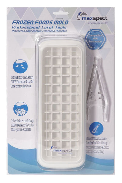 Maxspect Frozen Foods Mold – Silikonform für Frostfutter | 48 Würfel à 16 mm