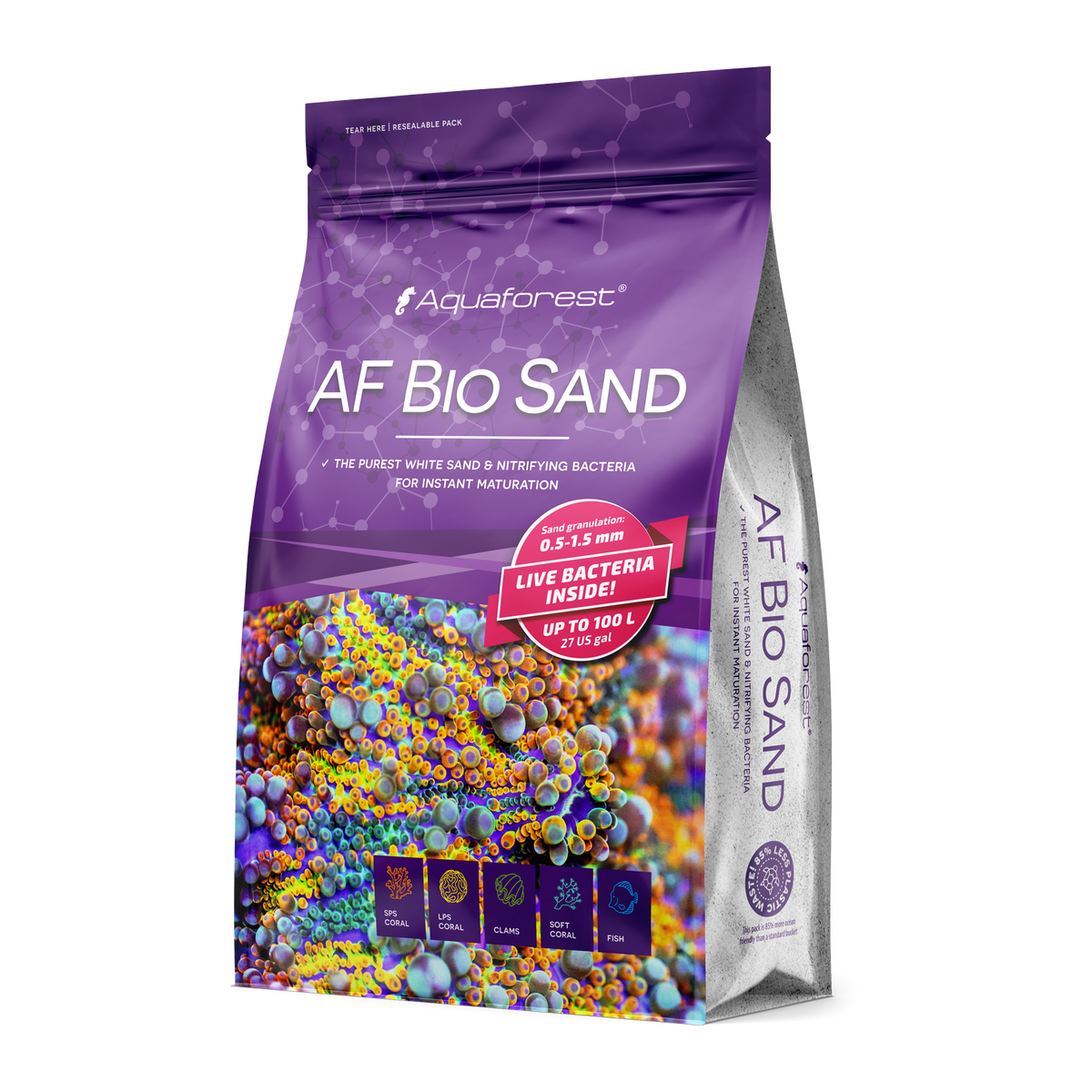 Aquaforest Bio Sand – Bodengrund für Riffaquarien – 0,5–1,5 mm, 10 kg