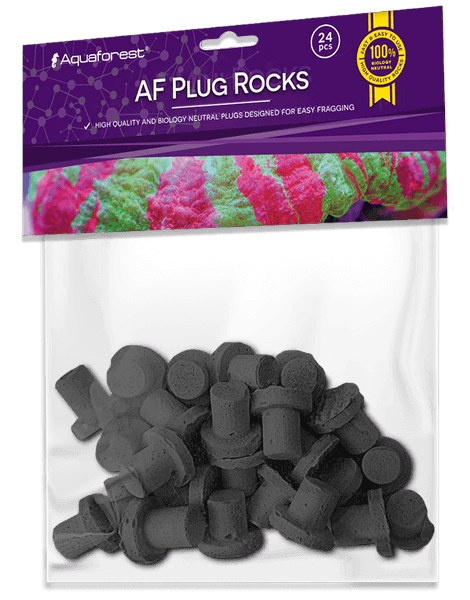 Aquaforest Frag Rocks, Mini Rocks & Plug Rocks – Ablegersockel – Plug Rocks Schwarz (24 Stk.)