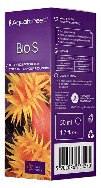 Aquaforest Bio S – Bakterien für Riffaquarien – 50 ml
