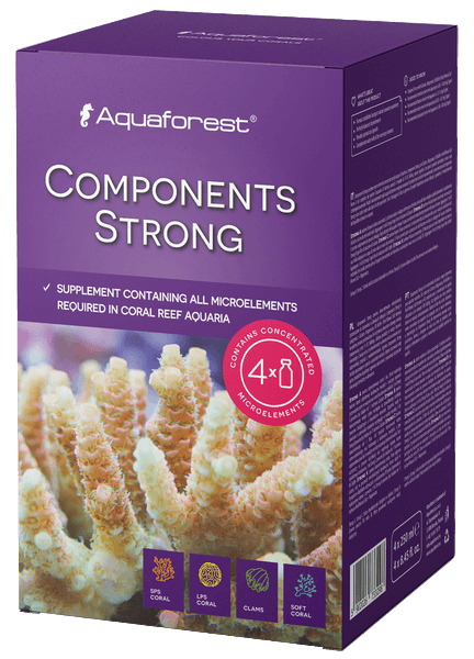 Aquaforest Components Strong – Spurenelemente A, B, C, K – 4 x 250 ml