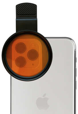 D-D Coral Colour Lens XL am Smartphone