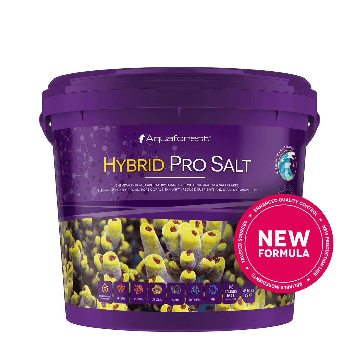 Aquaforest Hybrid Pro Salt – Meersalz mit natürlichem Meersalzanteil – 22 kg Eimer