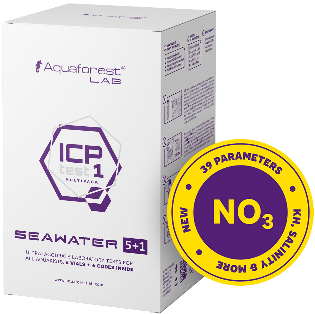 Aquaforest ICP Test – Wasseranalyse im Labor – Multipack ICP 5+1 – Meerwasser