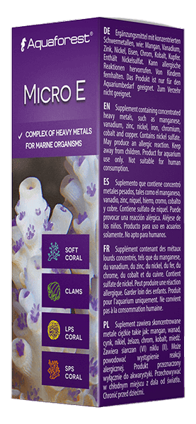 Aquaforest Spurenelemente – Iodum, Micro E, Fluorine, Iron, Kalium, Strontium – Micro E 10 ml