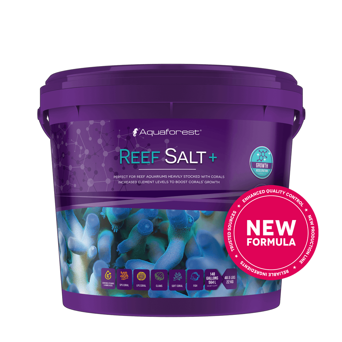 Aquaforest Reef Salt Plus – Meersalz mit erhöhten Werten für SPS – 22 kg Eimer