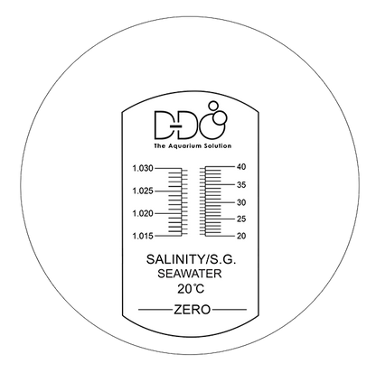 D-D Meerwasser-Refraktometer – Skala 0–40 ppt