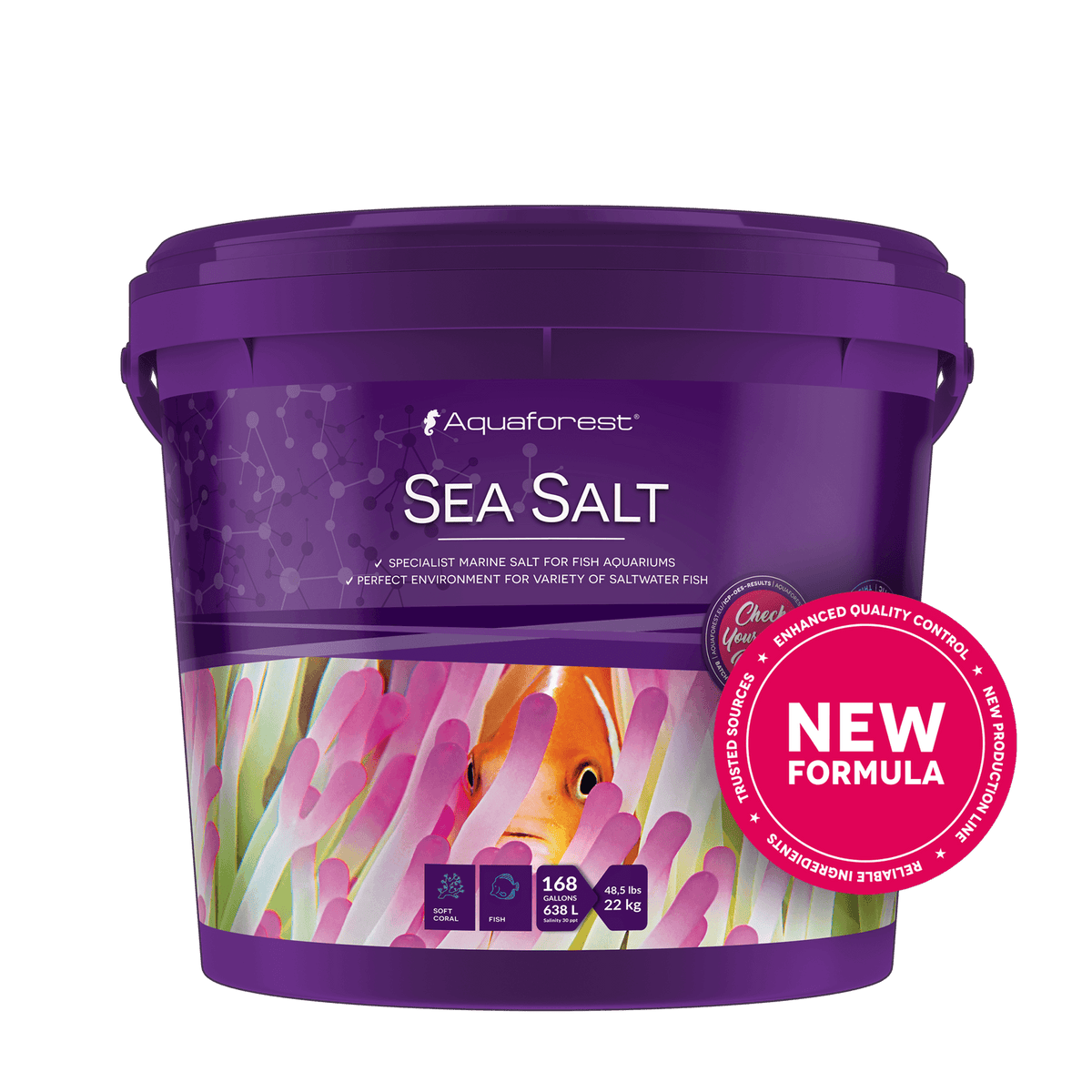 Aquaforest Sea Salt – Meersalz für Fisch- und Weichkorallenbecken – 22 kg Eimer