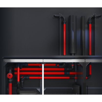 Red Sea REEFER MAX S-550 G3+ – Verrohrung im Unterschrank